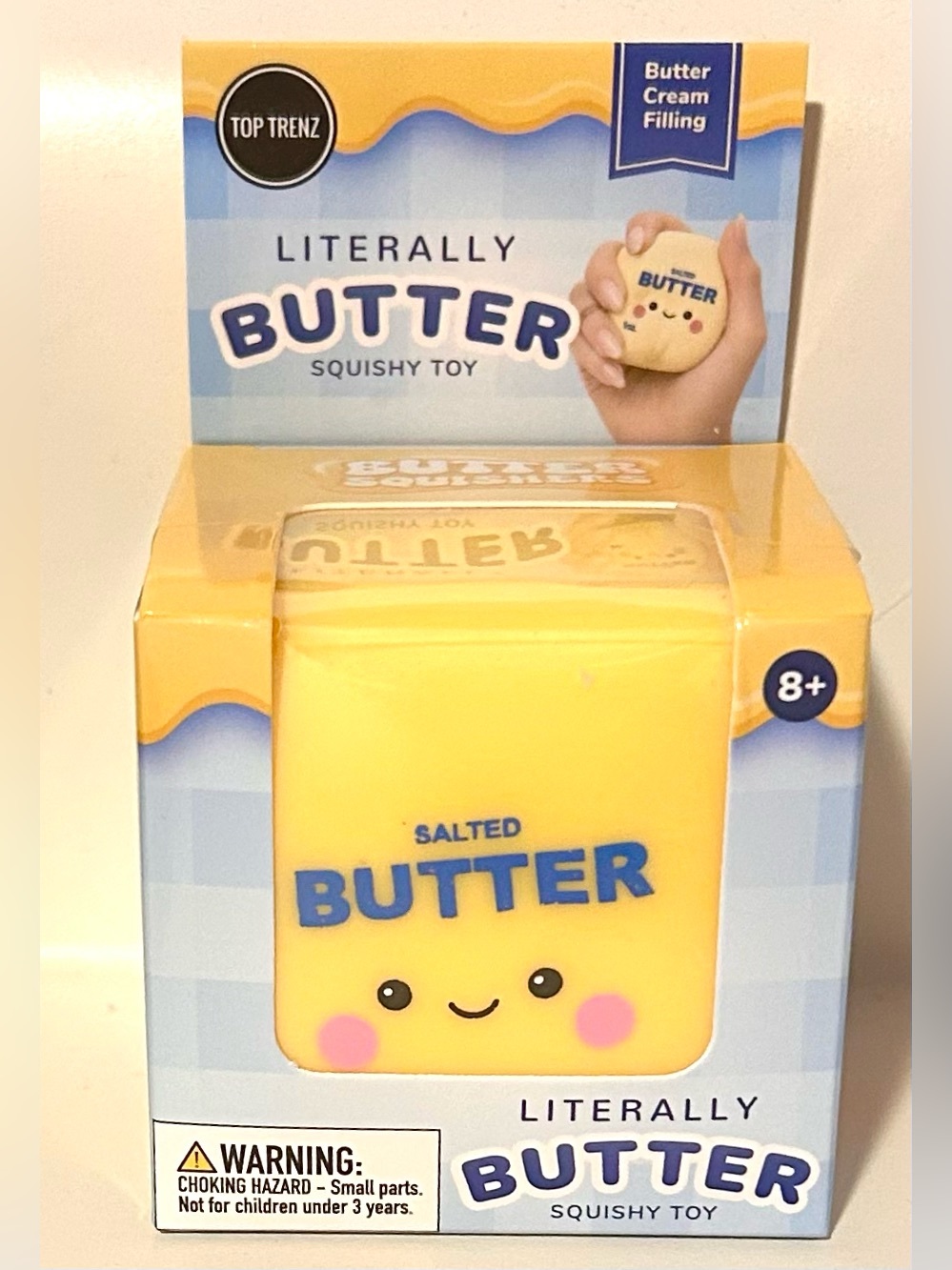 NEW Top Trenz Literally Butter Squishy Toy - Yellow Marg Literally Butter Squish